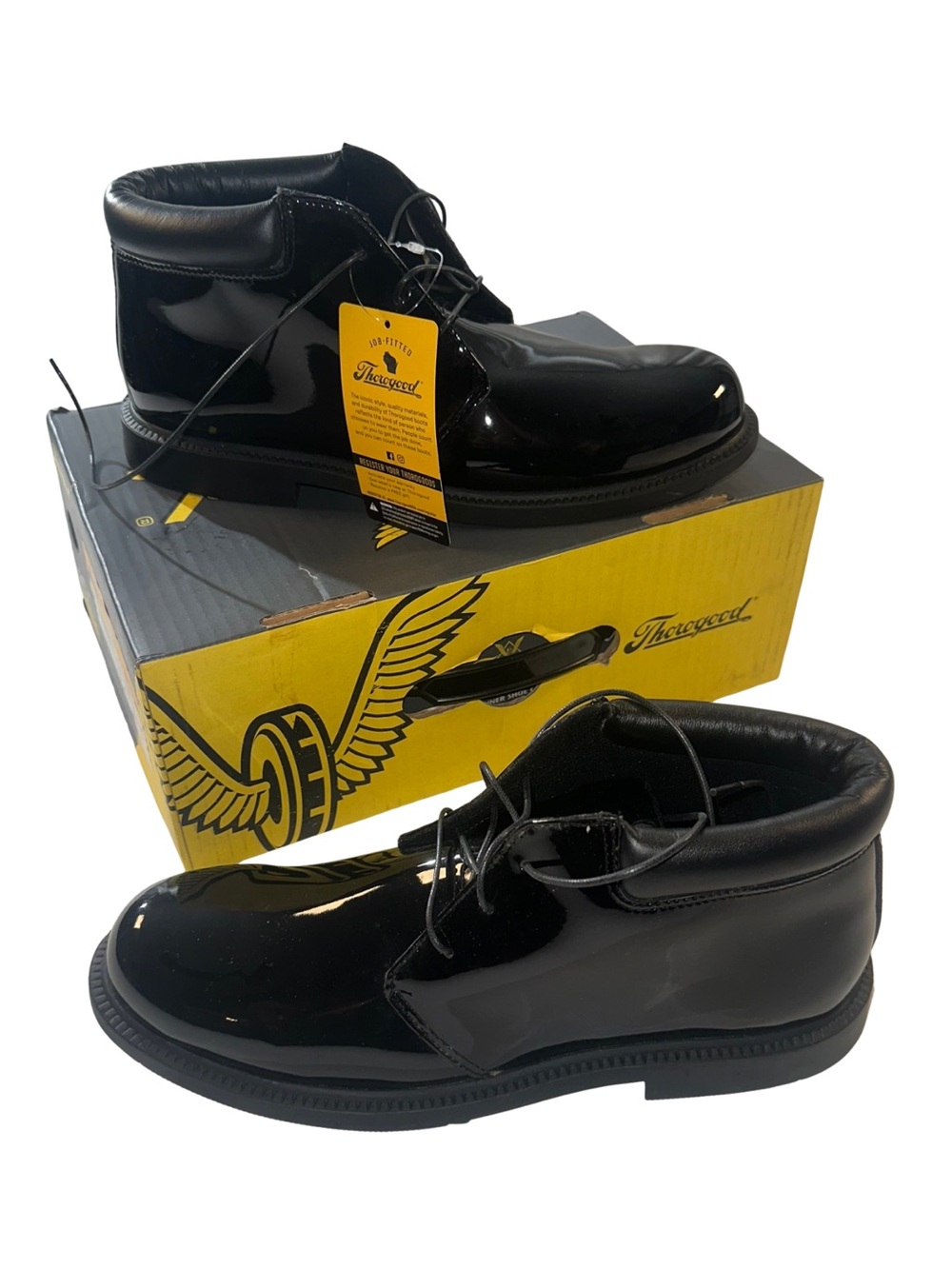 Thorogood Poromeric Academy Chukka Uniform Shoes Black Men’s 10.5 NWT